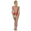 Deep Plumb Blossom High Leg Strappy Swimsuit View2