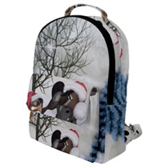 Christmas, Cute Bird With Horse Flap Pocket Backpack (small) by FantasyWorld7