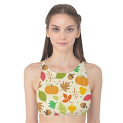 Thanksgiving Pattern Tank Bikini Top by Valentinaart