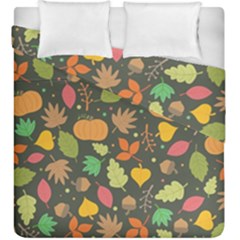 Thanksgiving Pattern Duvet Cover Double Side (king Size) by Valentinaart