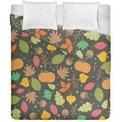 Thanksgiving Pattern Duvet Cover Double Side (california King Size) by Valentinaart