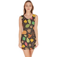 Thanksgiving Pattern Bodycon Dress by Valentinaart