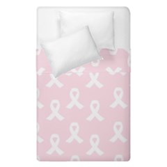 Pink Ribbon - Breast Cancer Awareness Month Duvet Cover Double Side (single Size) by Valentinaart