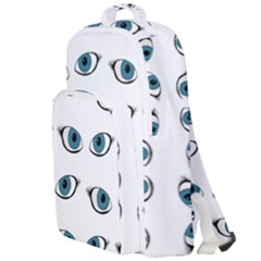 Blue Eyes Pattern Double Compartment Backpack by Valentinaart