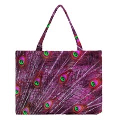 Peacock Feathers Color Plumage Medium Tote Bag by Sapixe