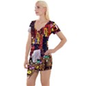 PAINTED HOUSE Short Sleeve Asymmetric Mini Dress View1