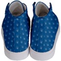 Quebec French Royal Fleur De Lys Elegant Pattern Blue Blue Quebec Fleur De Lys Pattern Blue Kid s Hi-Top Skate Sneakers View4