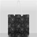 Pattern Spiderweb Halloween Gothic on black background Full Print Rope Handle Tote (Large) View2