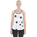 Pattern Skull Stars Handrawn Naive Halloween Gothic black and white Piece Up Tank Top View1