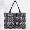 Pattern Pumpkin Spider Vintage gothic Halloween black and white Medium Tote Bag View1