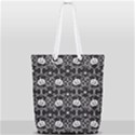 Pattern Pumpkin Spider Vintage gothic Halloween black and white Full Print Rope Handle Tote (Small) View1