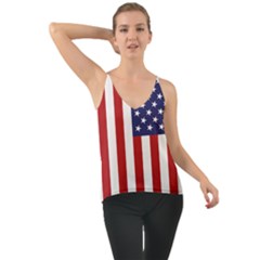 Us Flag Stars And Stripes Maga Chiffon Cami by snek