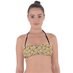 Doge Meme Doggo Kekistan Funny Pattern Halter Bandeau Bikini Top by snek