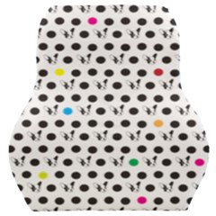 Boston Terrier Dog Pattern With Rainbow And Black Polka Dots Car Seat Back Cushion  by genx