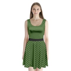 Logo Kek Pattern Black And Kekistan Green Background Split Back Mini Dress  by snek