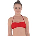 MAGA Make America Great AGAIN USA Pattern Red Halter Bandeau Bikini Top View1