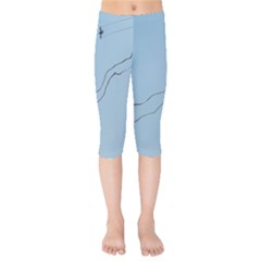 Airplane Airplanes Blue Sky Kids  Capri Leggings  by Mariart