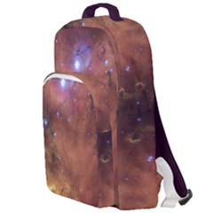 Cosmic Astronomy Sky With Stars Orange Brown And Yellow Double Compartment Backpack by genx