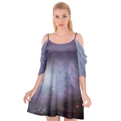 Orion Nebula Pastel Violet Purple Turquoise Blue Star Formation Cutout Spaghetti Strap Chiffon Dress by genx