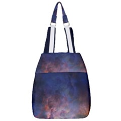 Lagoon Nebula Interstellar Cloud Pastel Pink, Turquoise And Yellow Stars Center Zip Backpack by genx