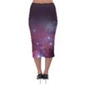 Christmas Tree cluster red stars nebula constellation Astronomy Velvet Midi Pencil Skirt View2