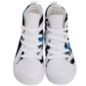 USA Flag The thin blue line I back the blue USA Flag Grunge on white background Kid s Hi-Top Skate Sneakers View1