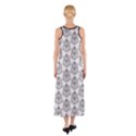 Scarab Pattern Egyptian Mythology Black and White Sleeveless Maxi Dress View2