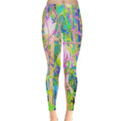 Abstract Oriental Lilies In My Rubio Garden Leggings  by myrubiogarden