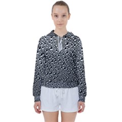 Water Bubble Photo Women s Tie Up Sweat by Mariart