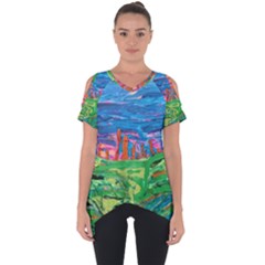 Our Town My Town Cut Out Side Drop Tee by arwwearableart