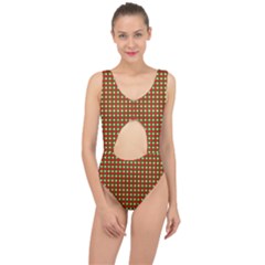 Lumberjack Plaid Buffalo Plaid Center Cut Out Swimsuit by Wegoenart