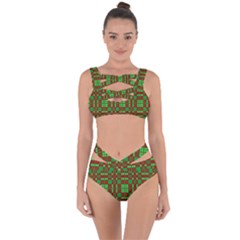 Lumberjack Plaid Buffalo Plaid Bandaged Up Bikini Set  by Wegoenart