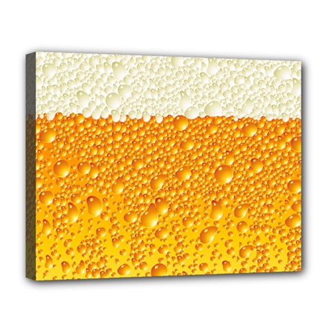 Bubble Beer Canvas 14  X 11  (stretched) by Wegoenart