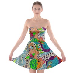 Supersonic Mystic Strapless Bra Top Dress by chellerayartisans