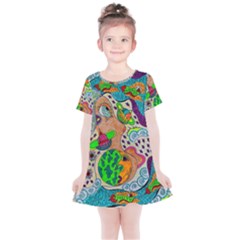 Supersonic Mystic Kids  Simple Cotton Dress by chellerayartisans