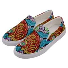 Supersonic Lavahead Lizard Men s Canvas Slip Ons by chellerayartisans