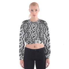 Metal Circle Background Ring Cropped Sweatshirt by Simbadda