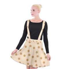 Pattern Gingerbread Star Suspender Skater Skirt by Simbadda