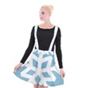 Snowflake Snow Flake White Winter Suspender Skater Skirt View1