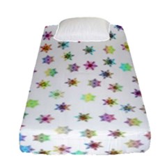 Snowflakes Snow Winter Ice Cold Fitted Sheet (single Size) by Wegoenart