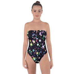 Wallpaper Star Advent Christmas Tie Back One Piece Swimsuit by Wegoenart