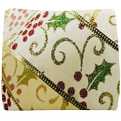 Christmas Ribbon Background Seat Cushion by Wegoenart