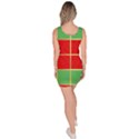 Christmas Fabric Textile Red Green Bodycon Dress View4