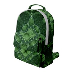 Fractal Green St Patrick S Day Flap Pocket Backpack (large) by Wegoenart