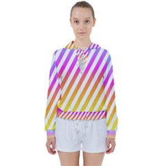 Abstract Lines Mockup Oblique Women s Tie Up Sweat by Wegoenart