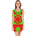 Red Green Christmas Background Bodycon Dress View1