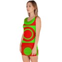 Red Green Christmas Background Bodycon Dress View2