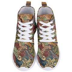 Wings Feathers Cubism Mosaic Women s Lightweight High Top Sneakers by Wegoenart