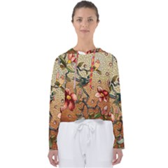 Flower Cubism Mosaic Vintage Women s Slouchy Sweat by Wegoenart