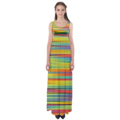 Colorful Background Pattern Empire Waist Maxi Dress by Wegoenart